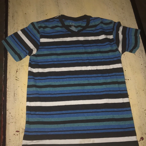 Blue striped tee shirt - Picture 1 of 2